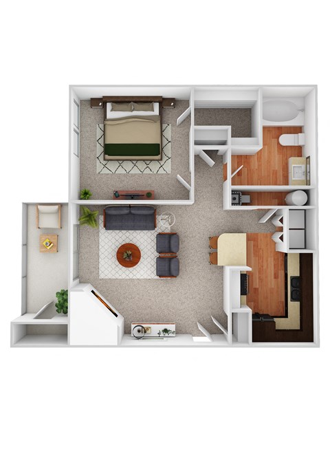 A2 - Maple Floor Plan at Riverset Apartments, Memphis, TN
